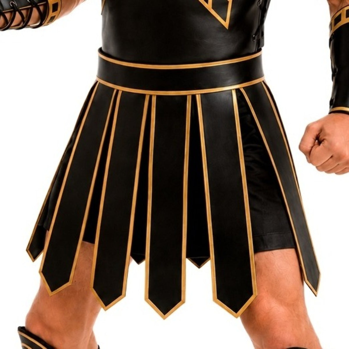Black Leather Gladiator Skirt