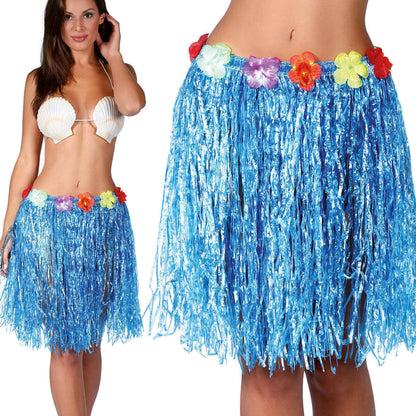 Short Blue Hawaiian Skirt