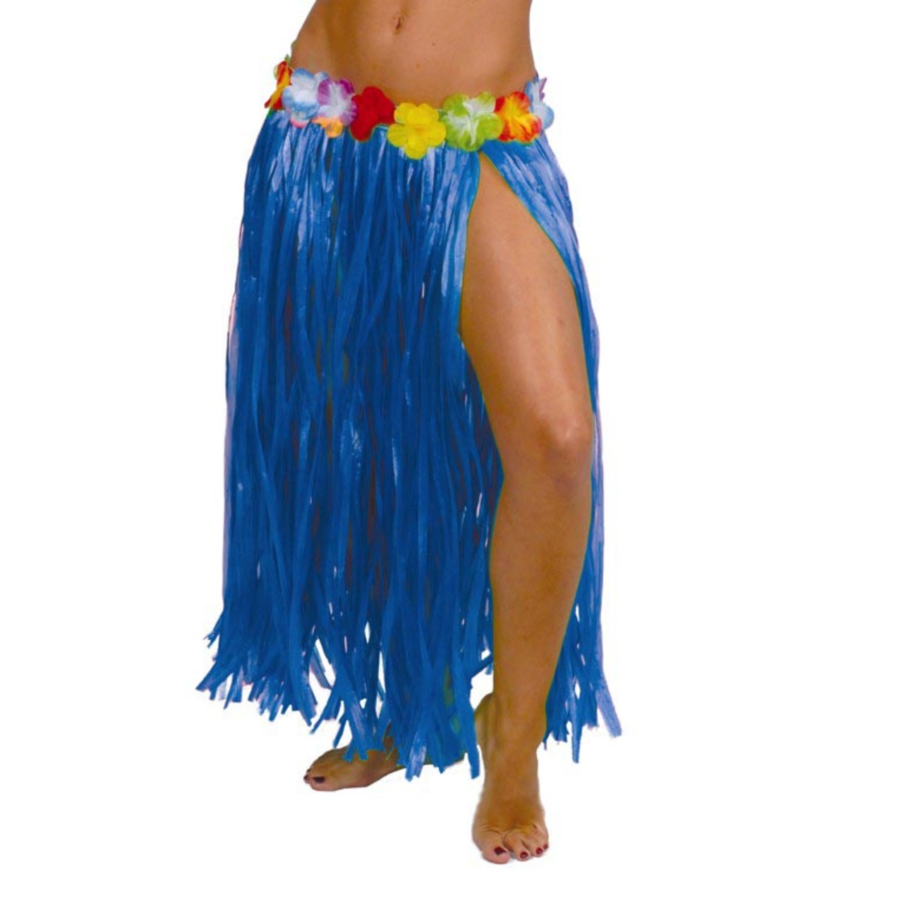 Long Blue Hawaiian Skirt