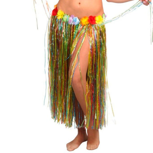 Long Multicolour Hawaiian Skirt