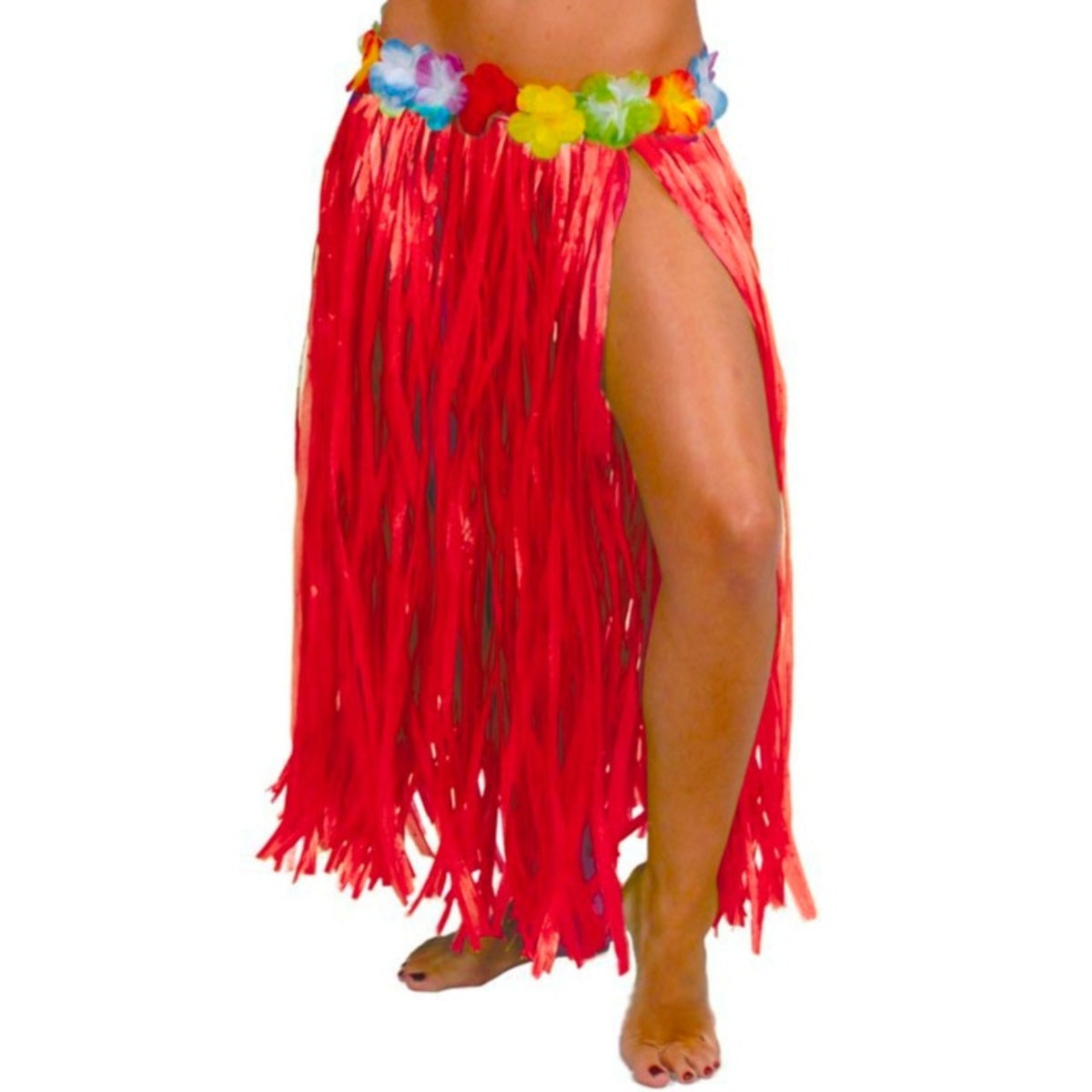 Long Red Hawaiian Skirt