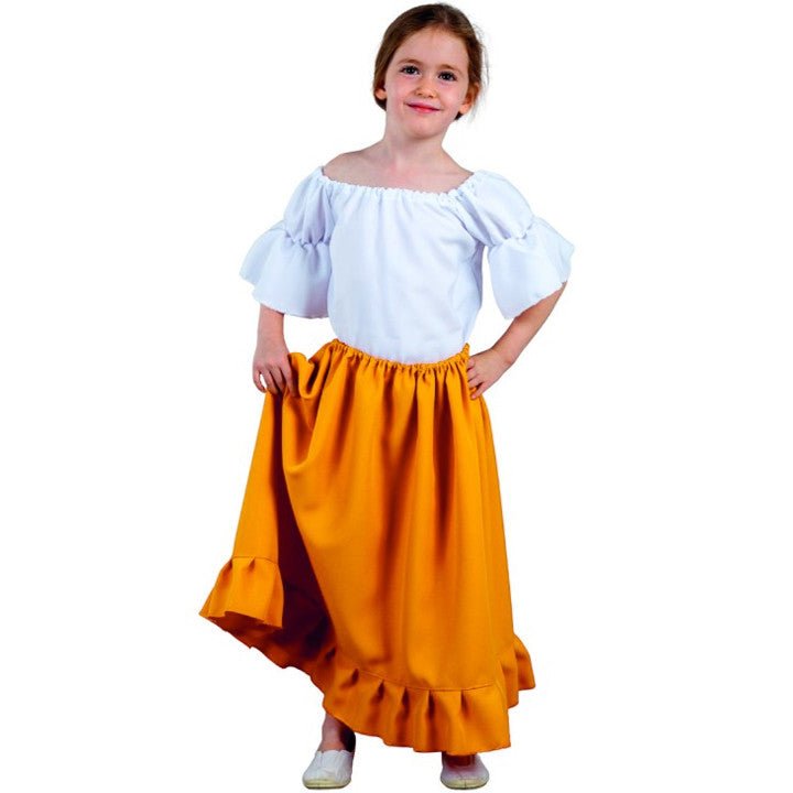 Girls Mustard Medieval Skirt