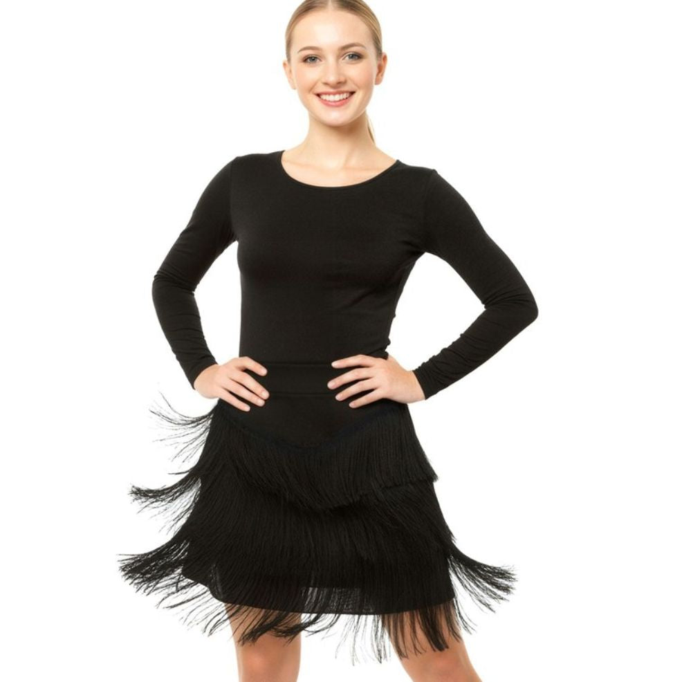 Black Fringe Skirt