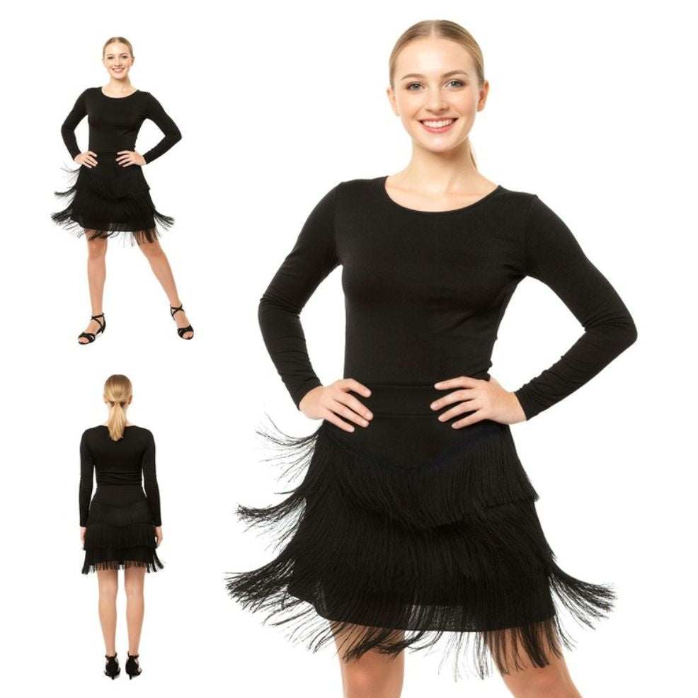 Black Fringe Skirt