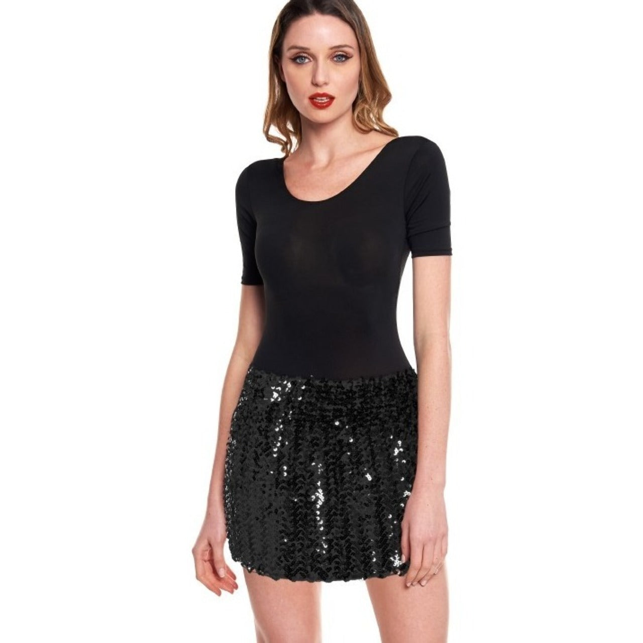 Black Sequin Skirt