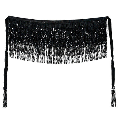 Black Sequin Sarong Skirt