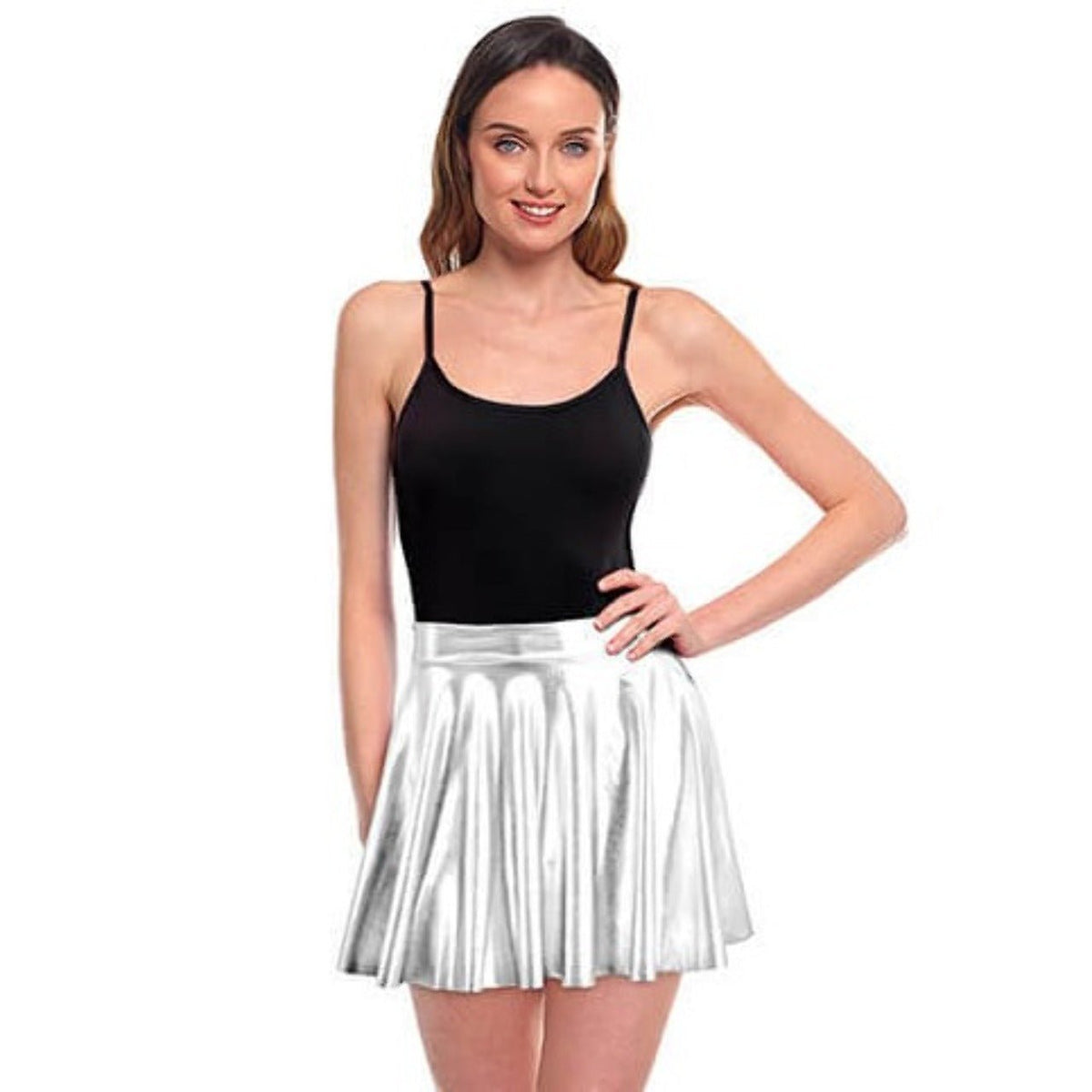 Metallic Silver Skirt