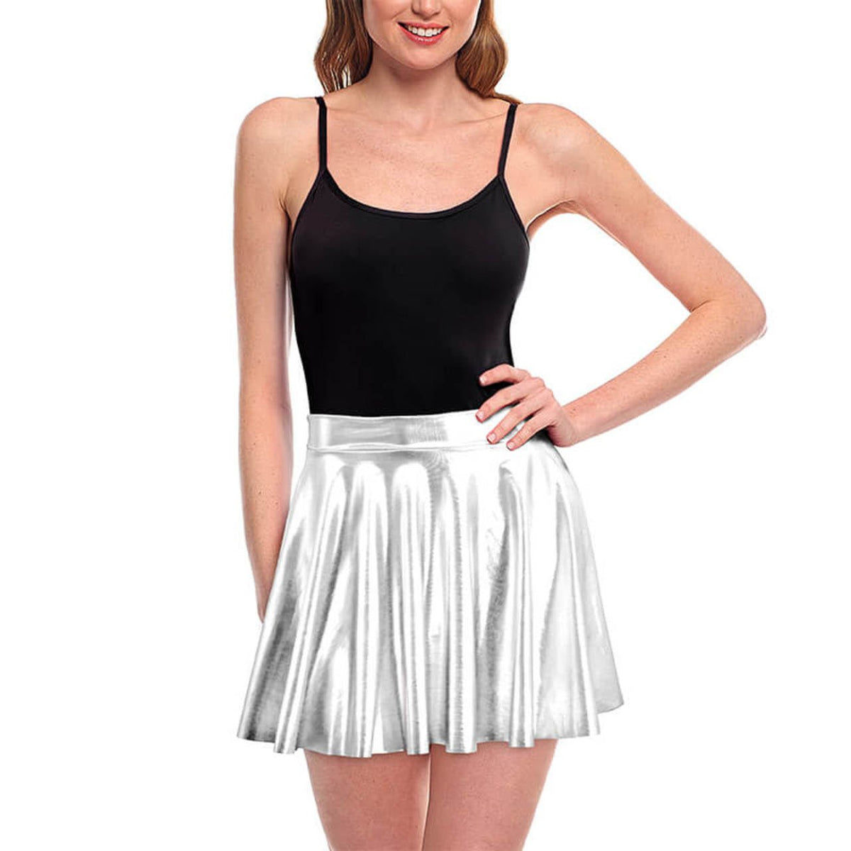 Metallic Silver Skirt