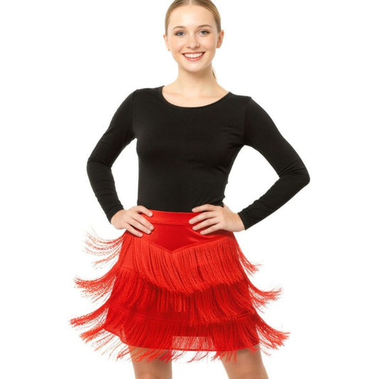 Red Fringe Skirt