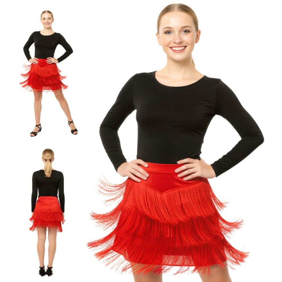 Red Fringe Skirt