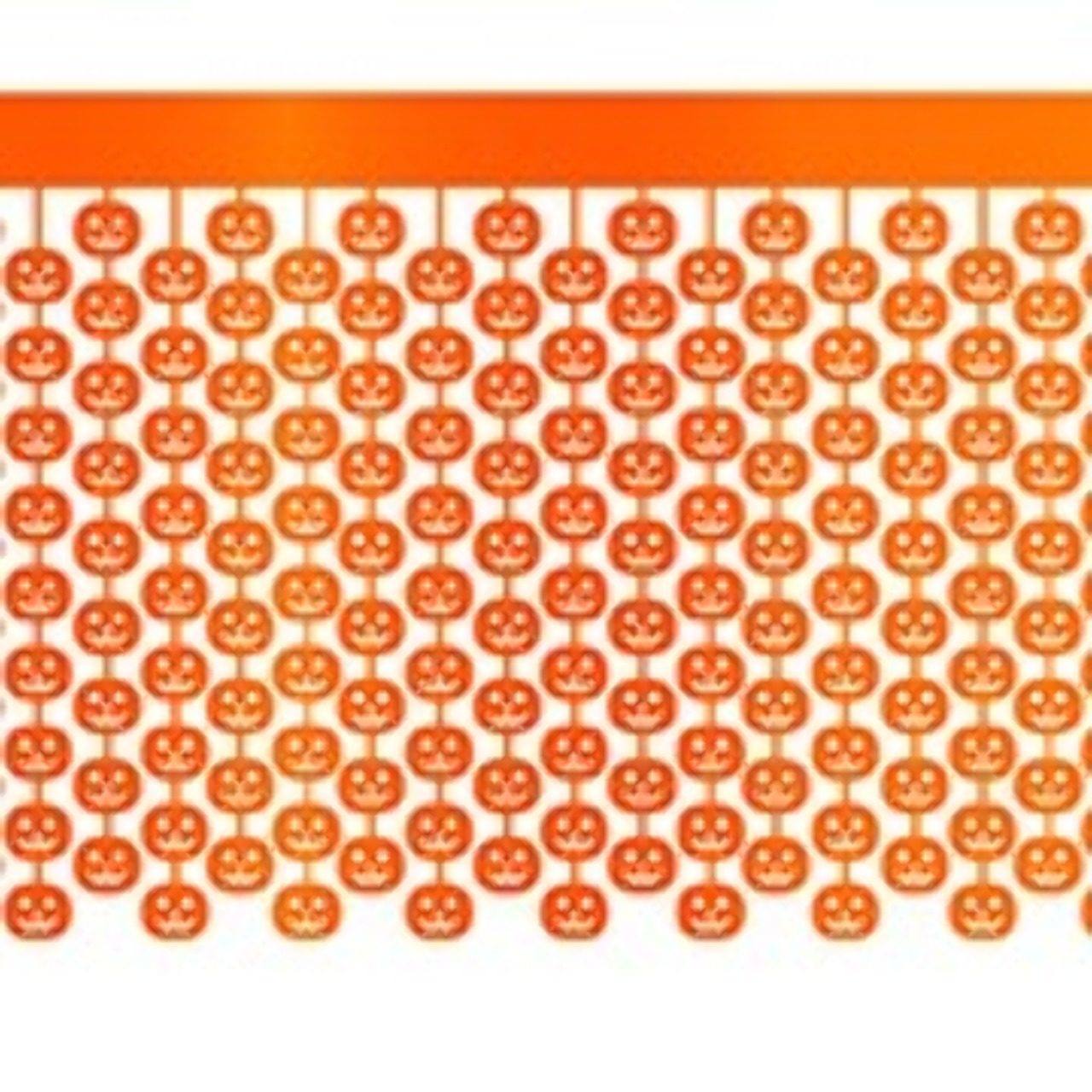 Orange Skulls Table Skirt