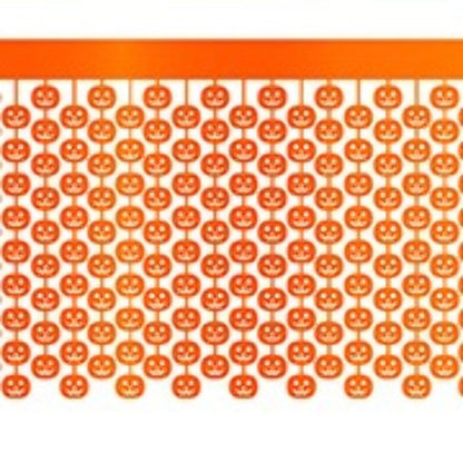 Orange Skulls Table Skirt
