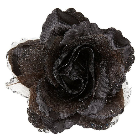 Black Flower Hair Clip