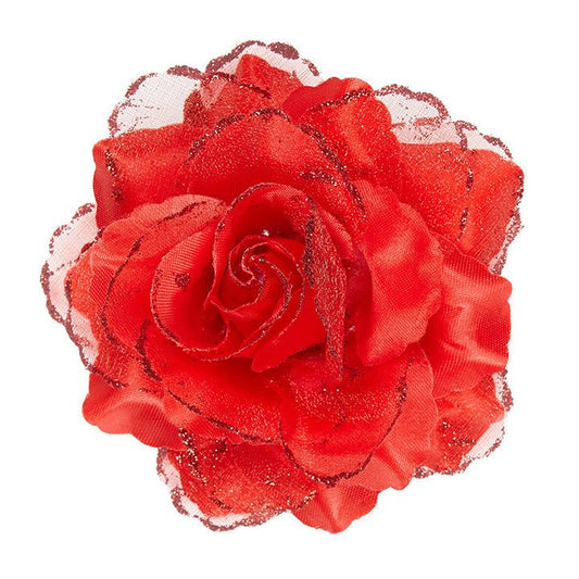 Red Flower Hair Clip