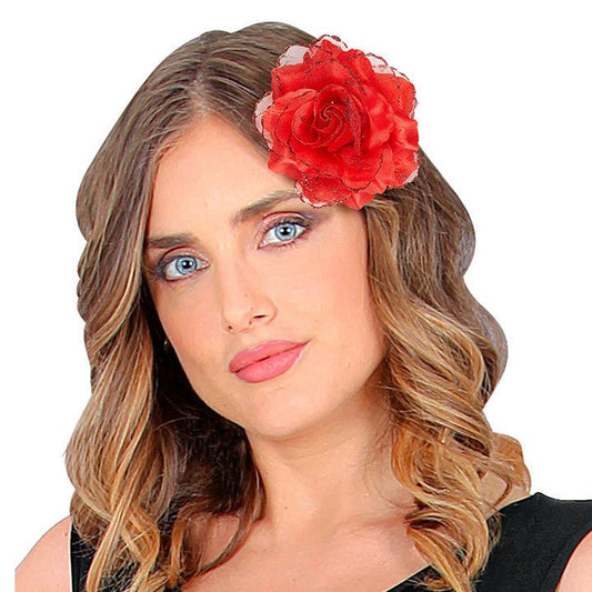 Red Flower Hair Clip