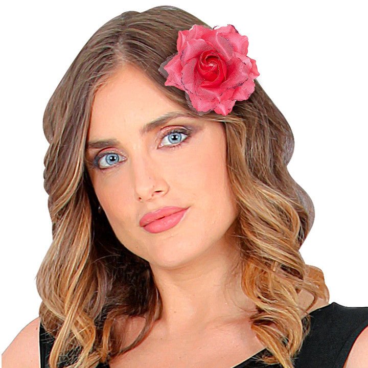 Pink Flower Hair Clip