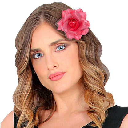 Pink Flower Hair Clip