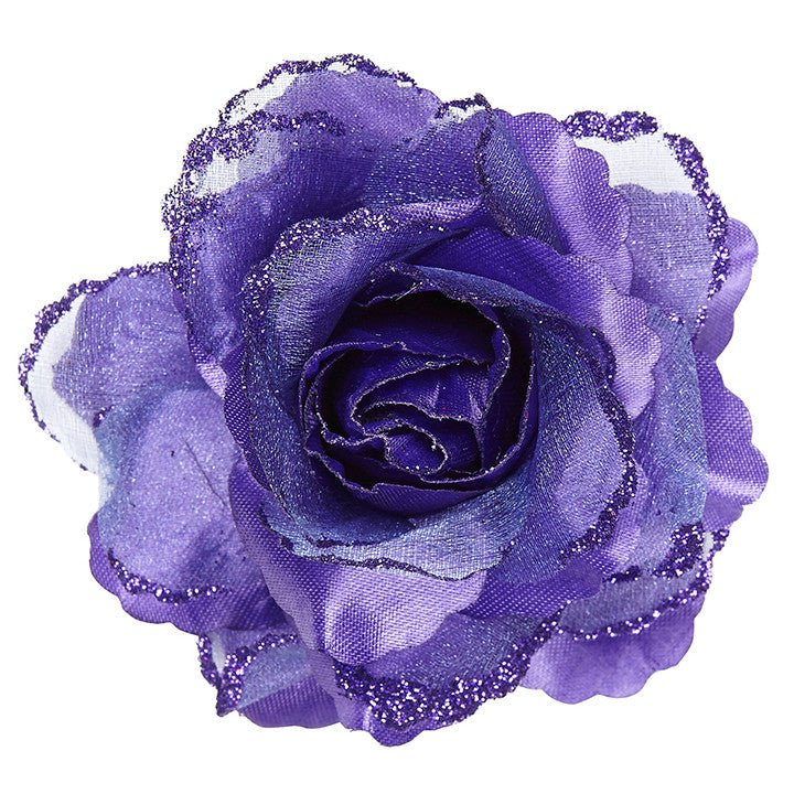 Purple Flower Hair Clip