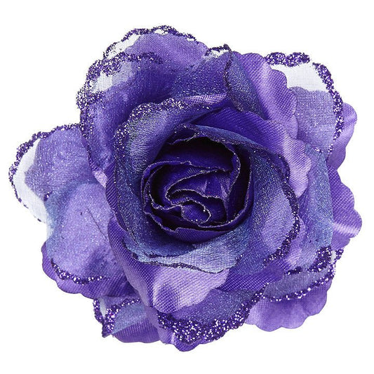 Purple Flower Hair Clip