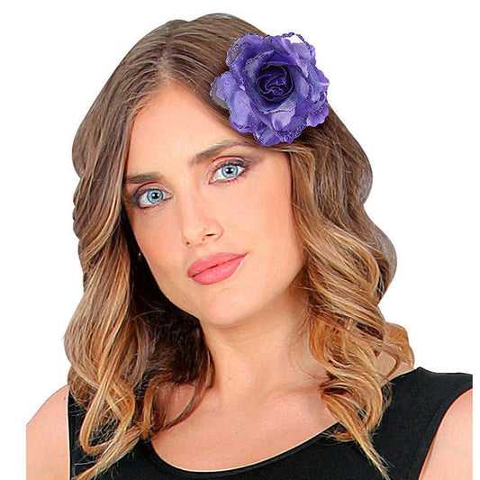 Purple Flower Hair Clip
