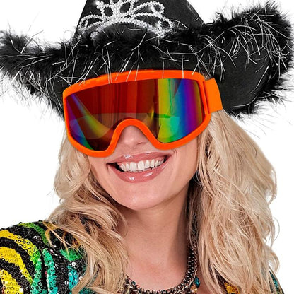 Orange Ski Glasses