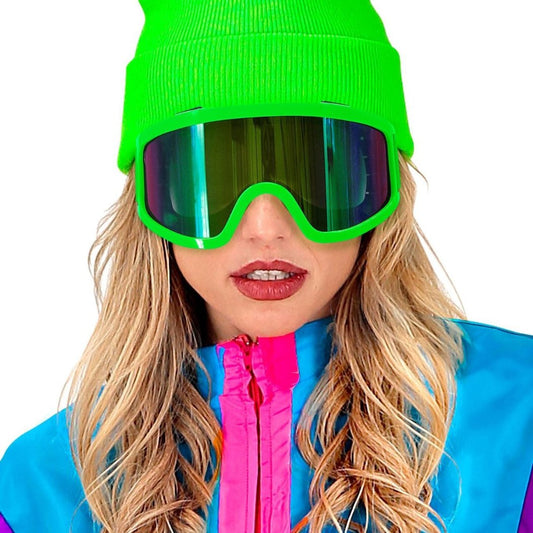 Green Ski Glasses