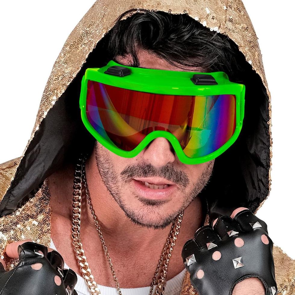 Green Ski Glasses