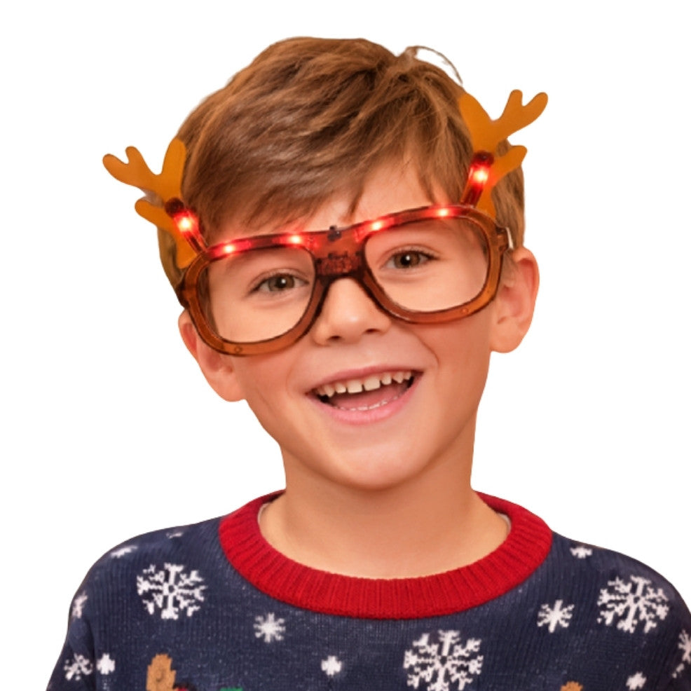 Light-up Reindeer Christmas Glasses