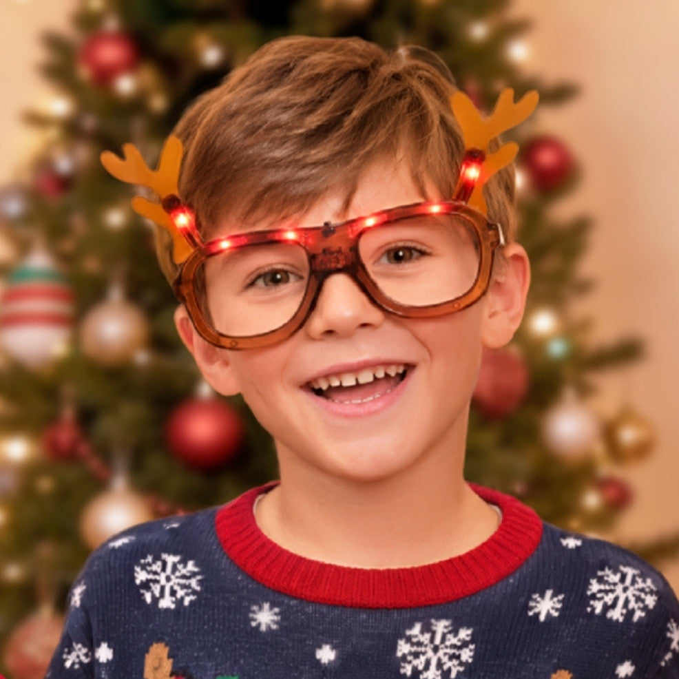 Light-up Reindeer Christmas Glasses