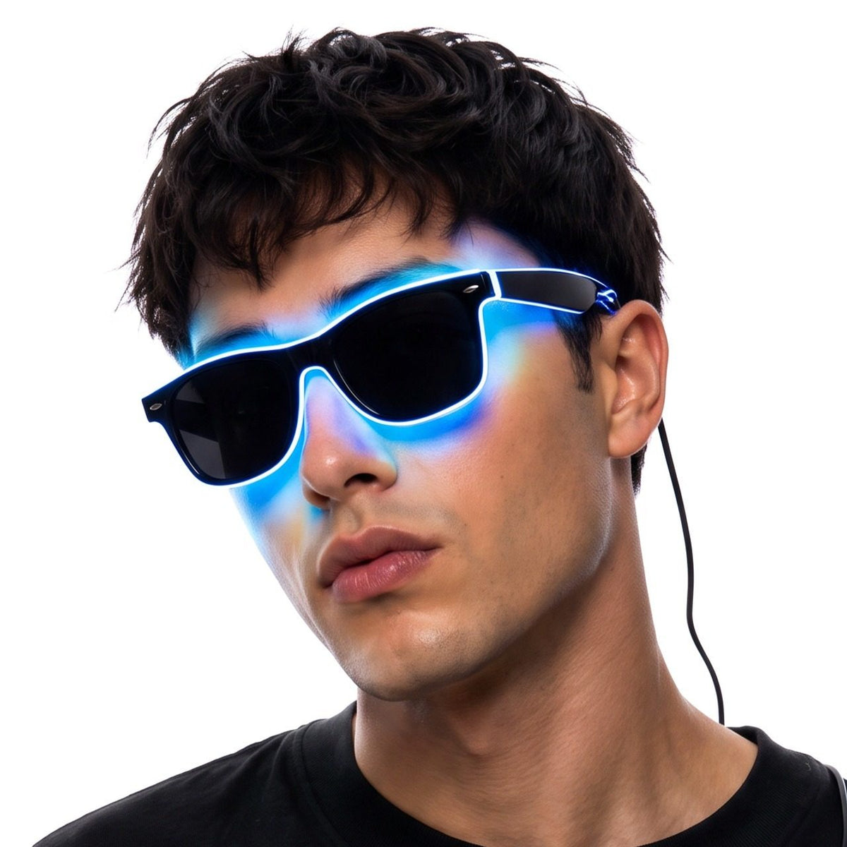 Black Light-up LED Glasses (Assorted colours)