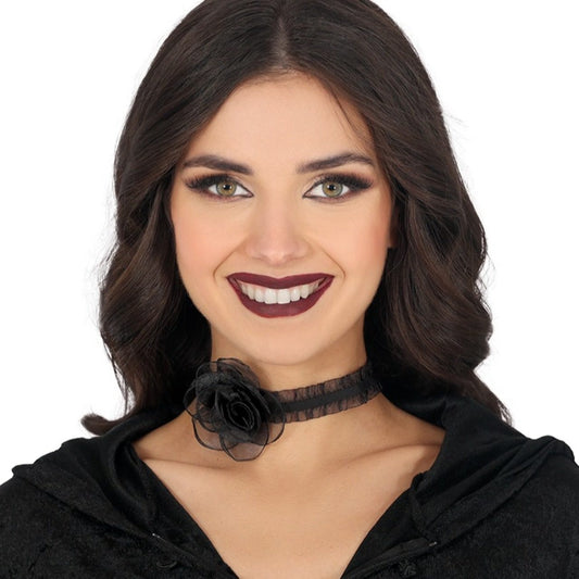Gothic Choker with Flower