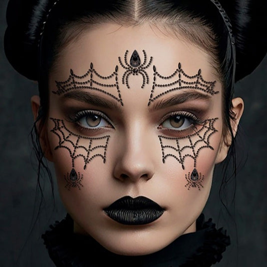 Spider Glitter Stick-On Gems