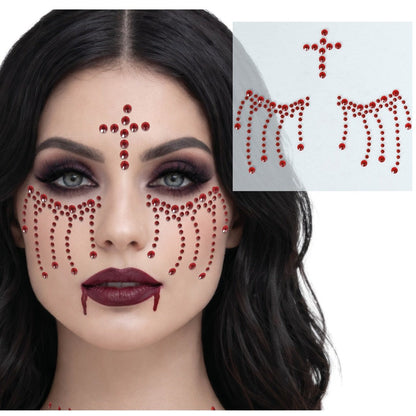 Bloody Glitter Stick-On Gems