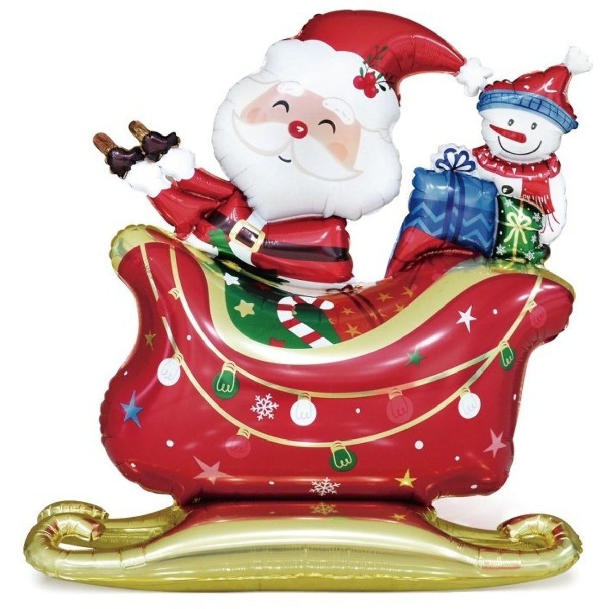 Santa Sleigh Foil Balloon