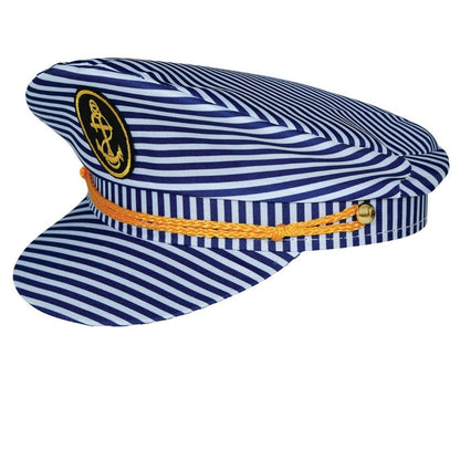 Striped Navy Captain Cap
