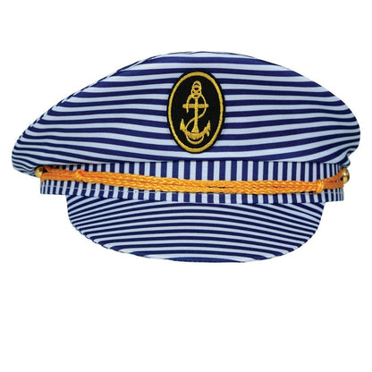 Striped Navy Captain Cap