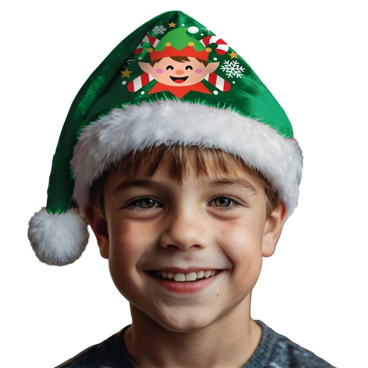 Kids Decorated Elf Cap