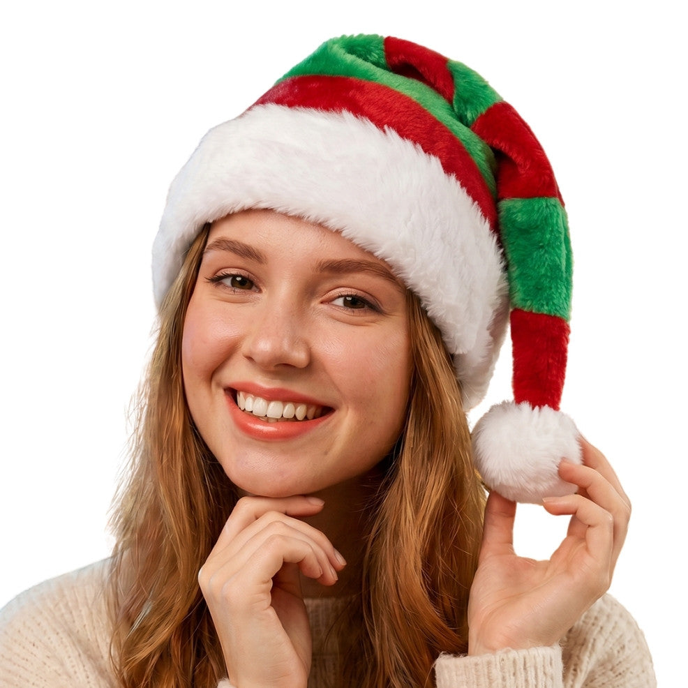 Deluxe Striped Elf Cap