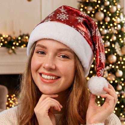 Metallic Red Christmas Cap