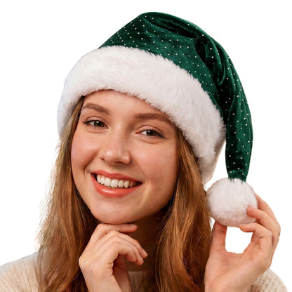 Green Sparkle Christmas Cap