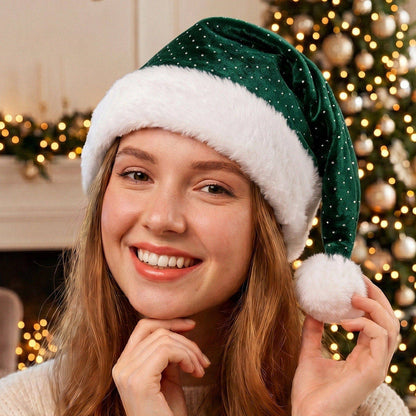 Green Sparkle Christmas Cap