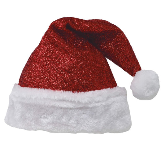 Red Shiny Santa Cap