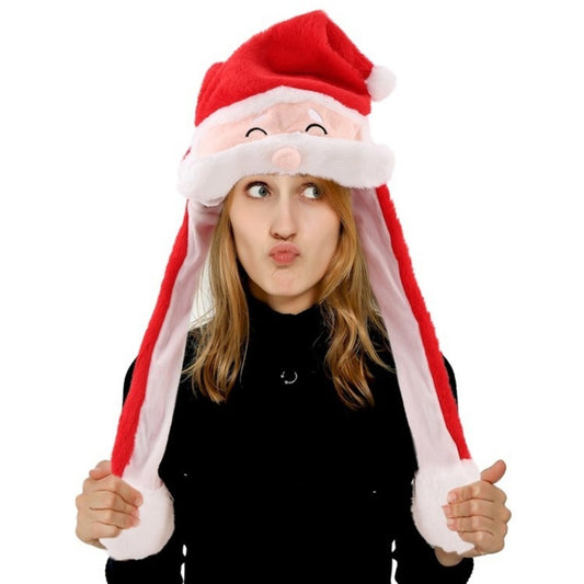 Light-up Santa Claus Cap with Moving Ears