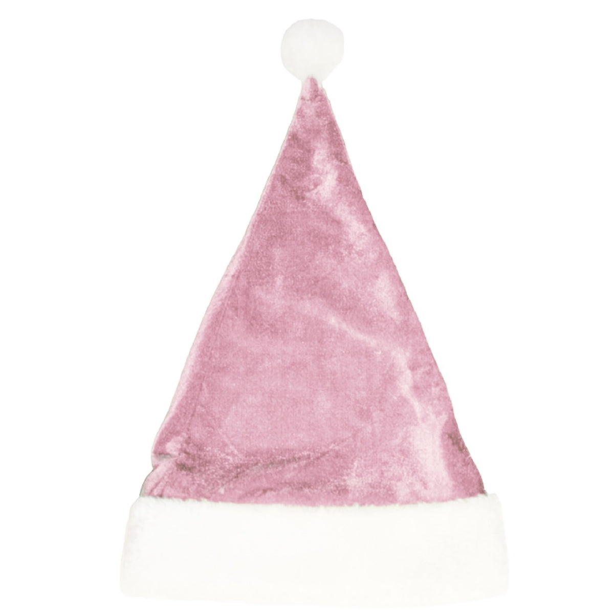 Kids Pink Velvet Santa Hat