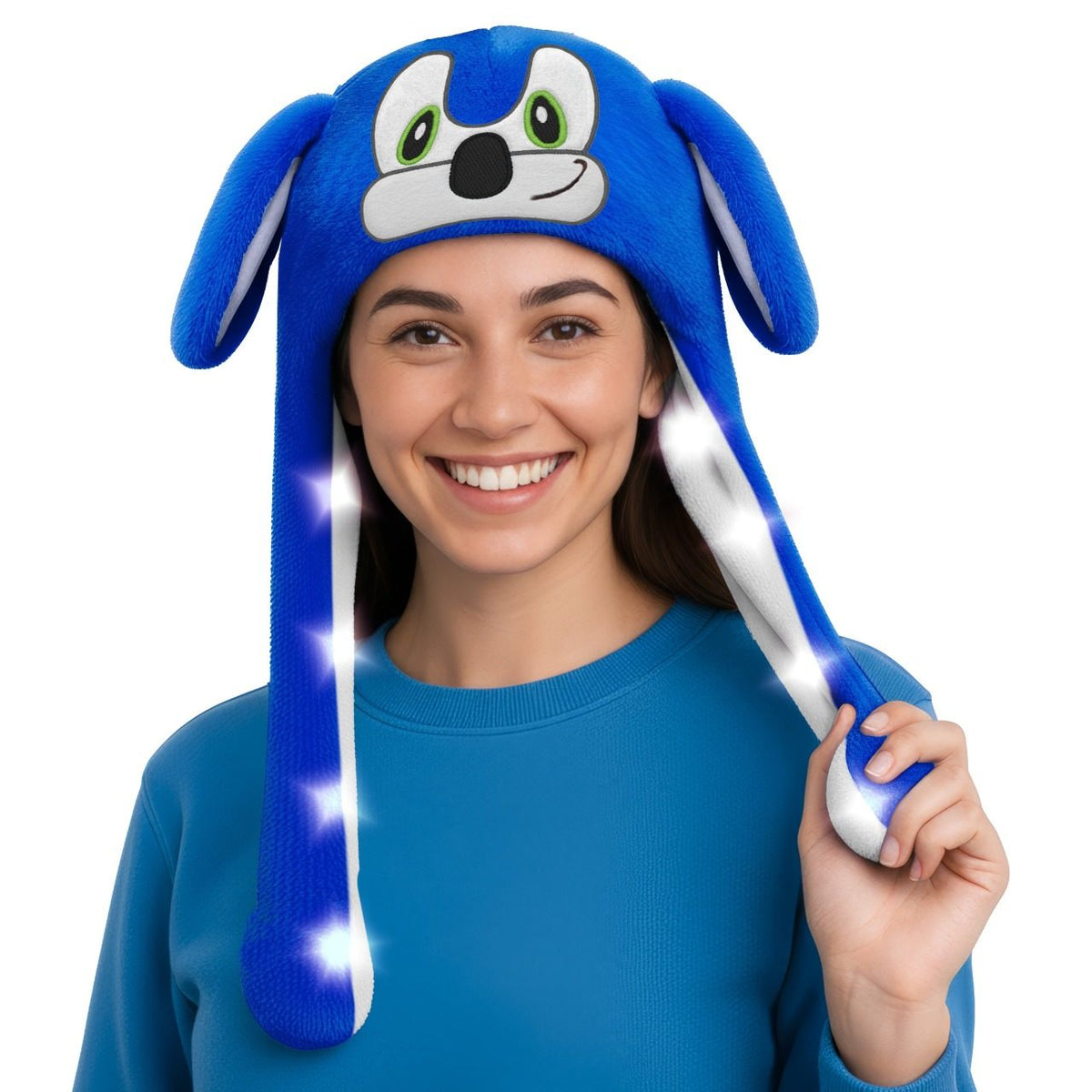 Light-up Super Hedgehog Cap with Moving Ears