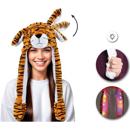 Light-up Tiger Cap with Moving Ears