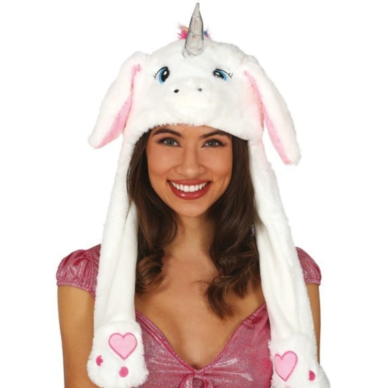 White Unicorn Cap with Moving Ears