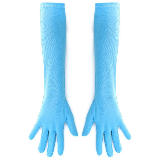 Long Light Blue Eco Gloves