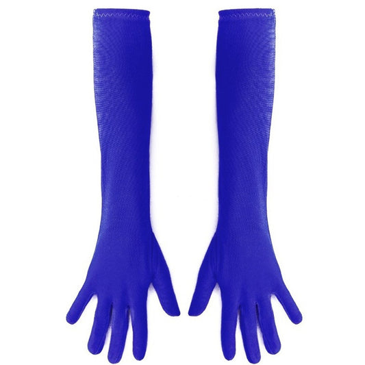Long Blue Eco Gloves