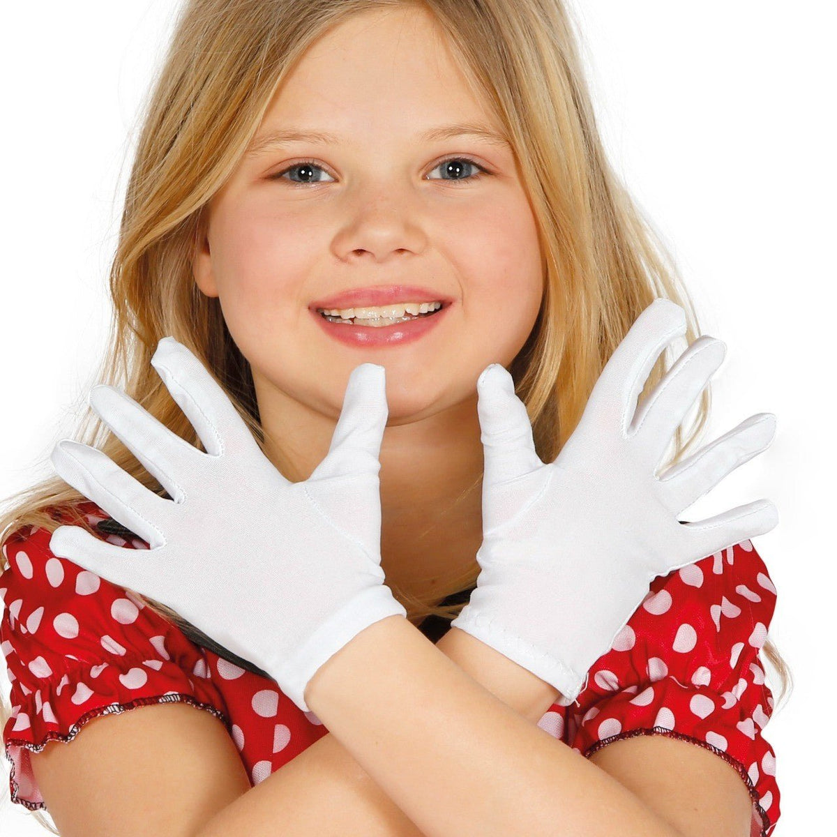 Kids White Eco Gloves